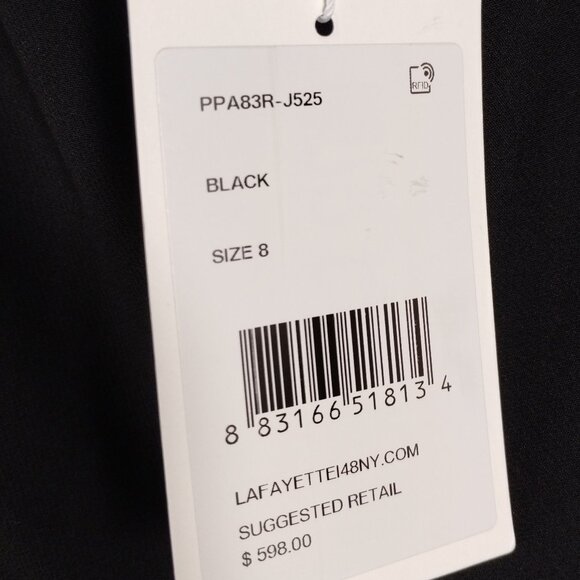 Lafayette 148 New York Mercer Cropped Stretch Pants Black Size 8 NWT - Picture 7 of 10